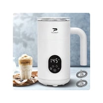 Puldoum Automatic Electric Milk Frother,4-In-1Instant Milk Frother Steamer,11.8oz/350ml Hot And Cold Foam Milk Frother,For Latte, Cappuccinos And More,Black