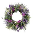 thumbnail image 1 of Puleo International 24" Artificial Eucalyptus Floral Spring Door Wreath, Green/Purple, 1 of 3