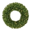 Puleo International 24" Pre-Lit Battery-Operated Artificial Christmas Wreath