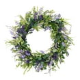 thumbnail image 1 of Puleo International 30" Artificial Eucalyptus Floral Spring Door Wreath, Green/Purple, 1 of 3