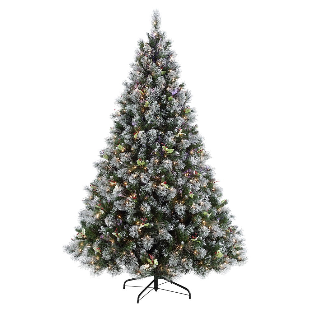 Puleo International 4.5 Ft Pre-Lit Artificial Christmas Tree – Hillside Spruce, 614 Tips, 150 Clear Lights 4 thumbnail image