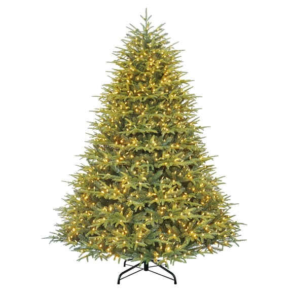 Puleo International 6.5' Pre-Lit Artificial Fraser Fir Tree with 800 Dual-Color LED Lights and a Fresh Christmas Tree Scent Dispenser