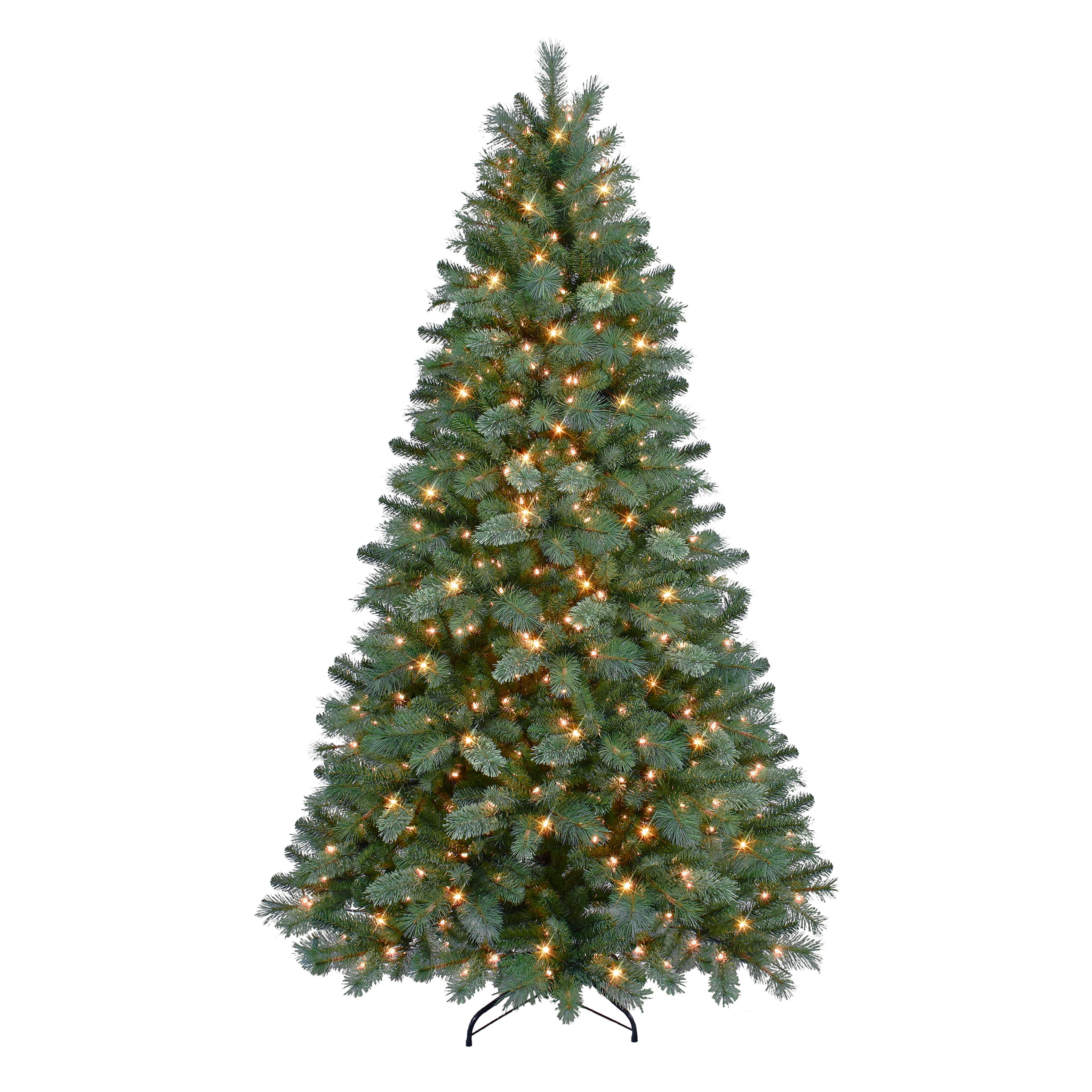 Puleo International 6.5 ft Pre-Lit Teton Artificial Pine Tree 955 Tips with 400 Clear LED Lights