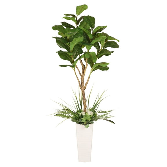 Puleo International 6 ft. Artificial Fiddle Leaf Ficus Tree