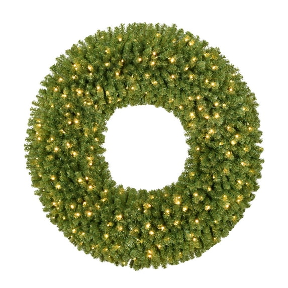 Puleo International 60" Pre-Lit Artificial Utah Spruce Wreath with 210 Warm White LED Lights