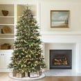 thumbnail image 1 of Puleo International 7.5' Pre-Lit Classic Cedar Artificial Christmas Tree with 1328 Memory Wire Tips and a Sure-Lit Pole, 1 of 7