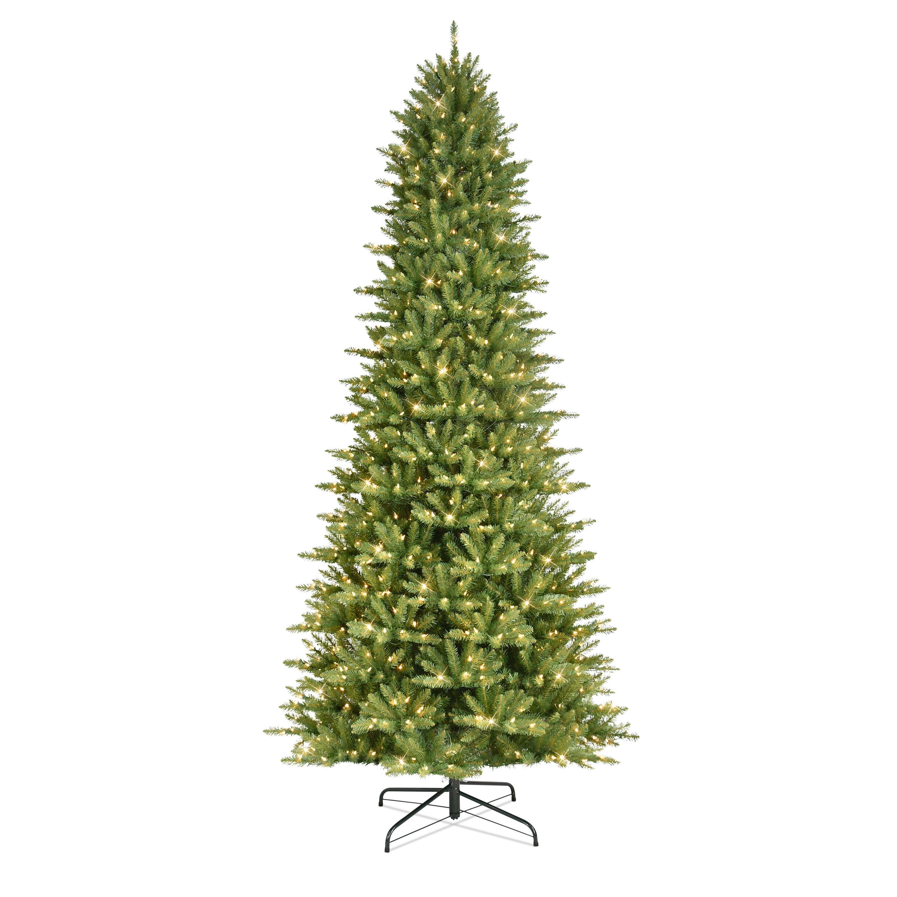 10-Foot Pre-Lit Green Slim Fraser Fir Christmas Tree with Clear Lights