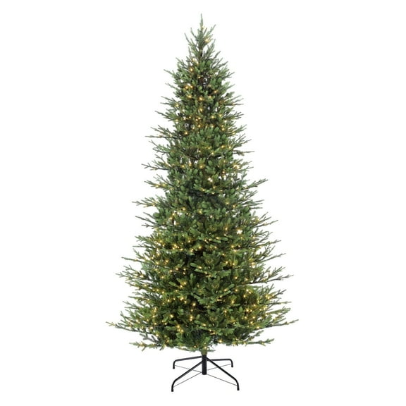 Puleo International Balsam Fir 9 ft. Pre-Lit Slim Artificial Christmas Tree