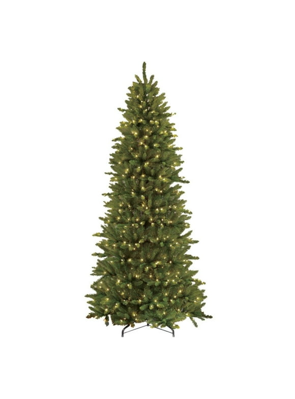 Puleo International Fraser Fir Clear Pre-lit Slim Christmas Tree