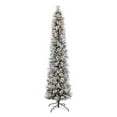 thumbnail image 1 of Puleo International Portland Pine Pencil Pre-Lit Flocked Artificial Christmas Tree, 1 of 5