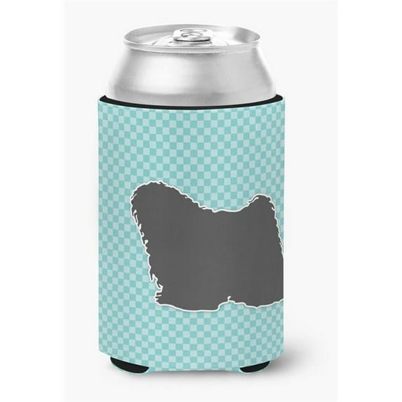 Puli Checkerboard Blue Can or Bottle Hugger