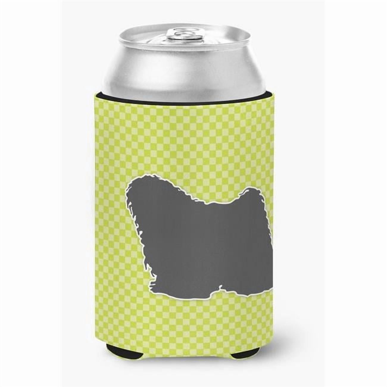 Puli Checkerboard Green Can or Bottle Hugger