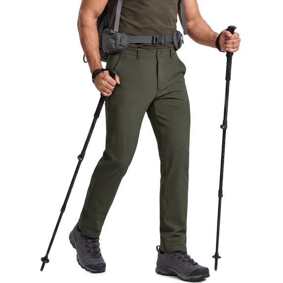 Puli Men's Quick Dry Hiking Pants 4-Way Stretch Water Resistant UPF50+ Zip Pockets