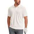 thumbnail image 1 of Puli Men's Short Sleeve Stand Collar Golf Polo 3-Snap 4-Way Stretch Moisture-Wicking Quick Dry, 1 of 8