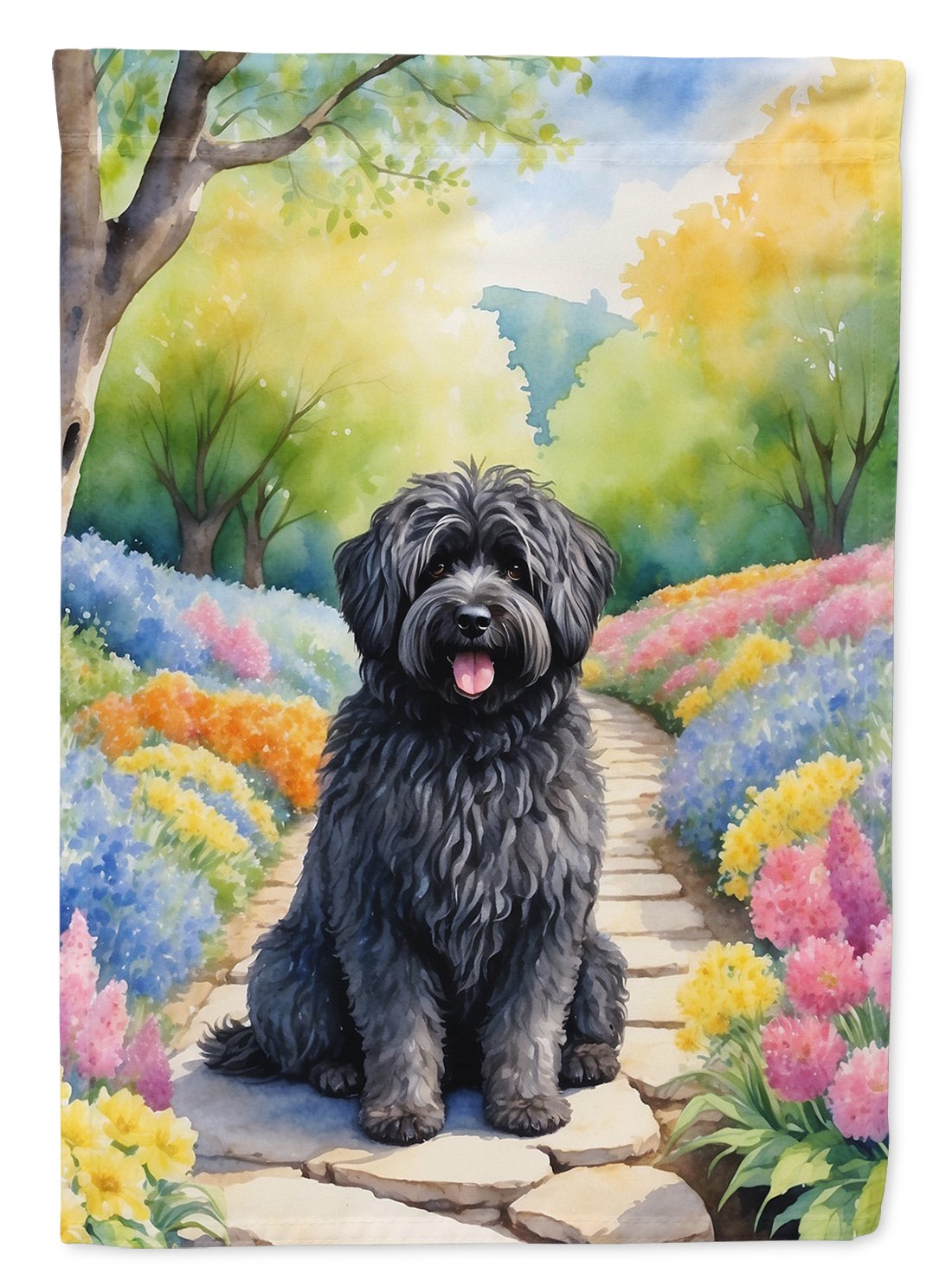 Puli Spring Path Garden Flag 11.25 in x 15.5 in