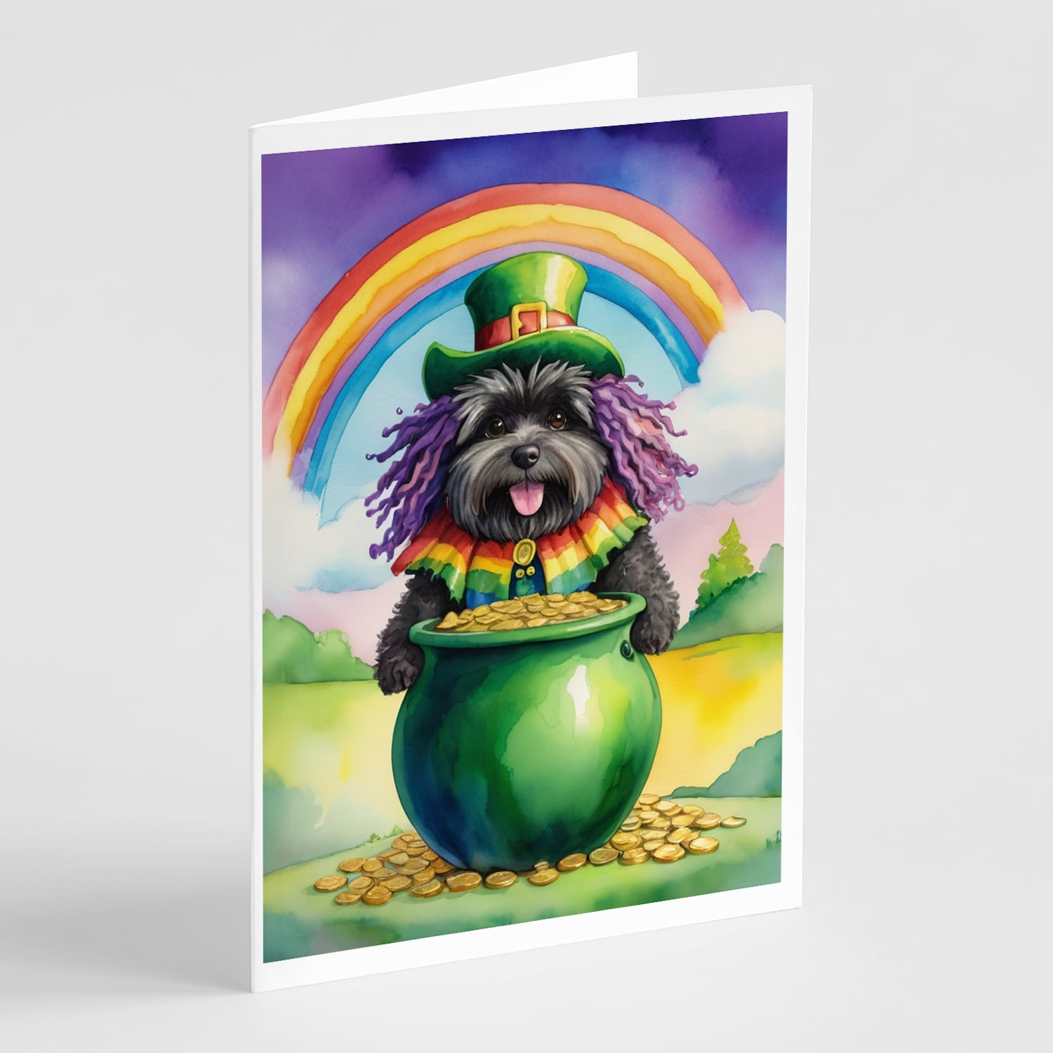 Puli St Patrick's Day Greeting Cards Pack of 8 7 in x 5 in