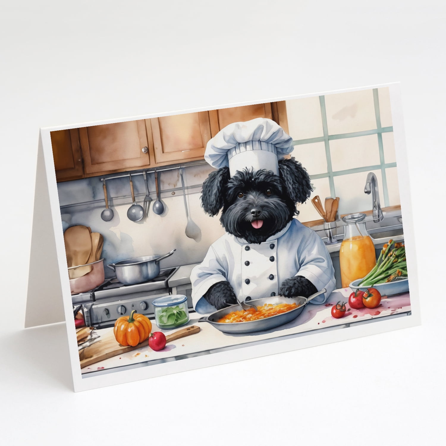 Puli The Chef Greeting Cards Pack of 8 7 in x 5 in