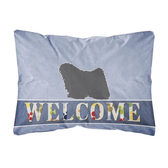 Puli Welcome Canvas Fabric Decorative Pillow