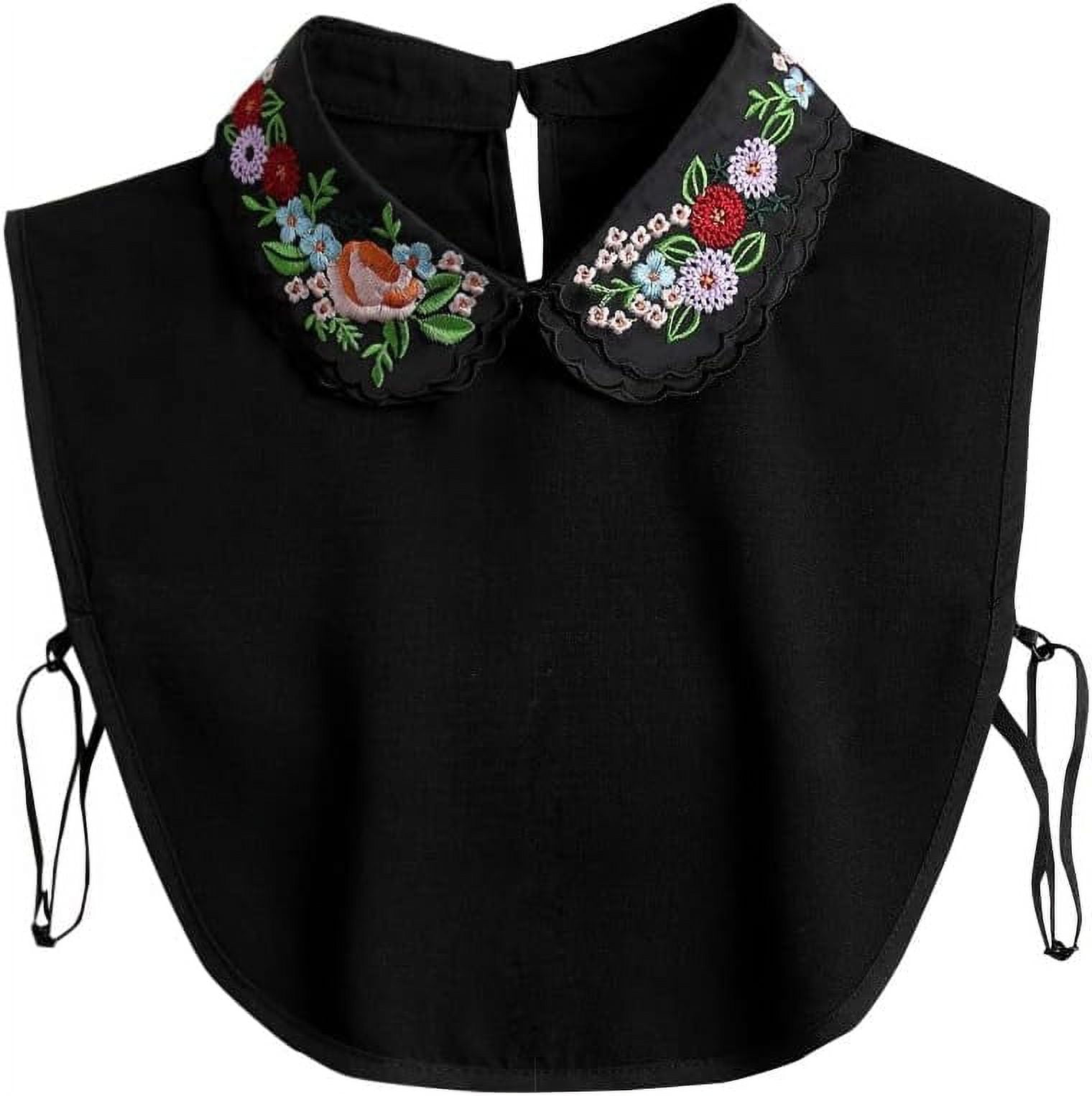 PuliPuqi Floral Fake Collar Fake Collar Shirt Dickey Half Blouse ...