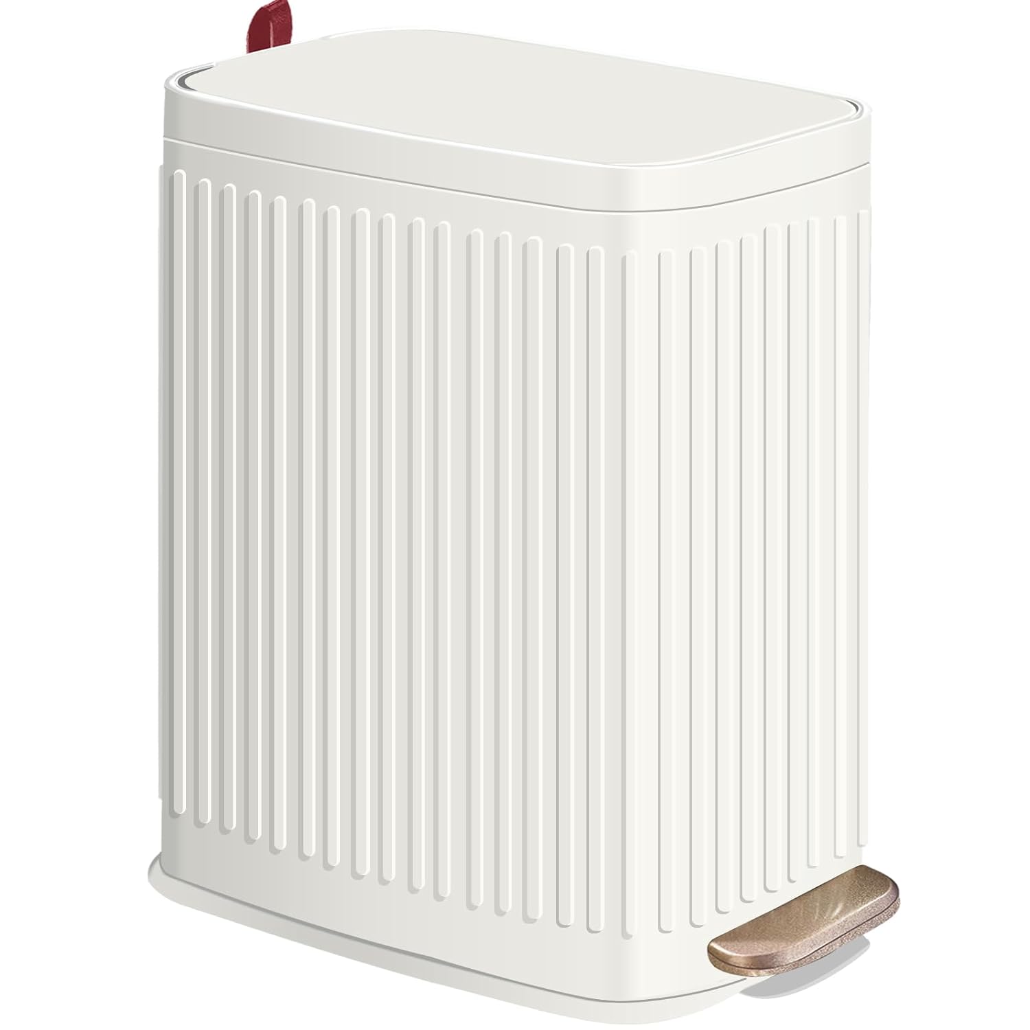 PuliPuqi Small Bathroom Trash Can with Air Freshener Soft Close Lid, 6 Liter/ 1.6 Gallon