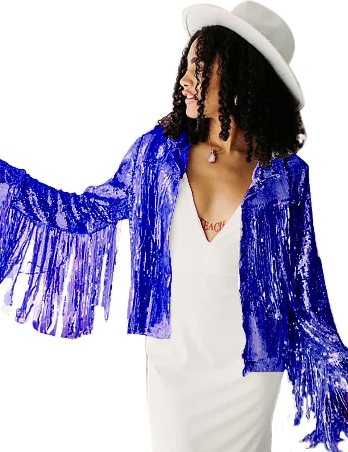 Tassel sequin jacket deals