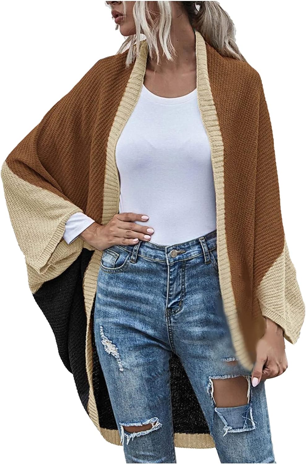 Cream poncho sweater discount