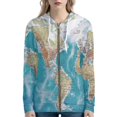 thumbnail image 1 of Puliio Crow And Rose Print Full Zip Hoodies for Women Gothic Long Sleeve Sweatshirt Jacket with Kangaroo Pockets, 1 of 4