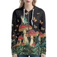 thumbnail image 1 of Puliio Crow And Rose Print Full Zip Hoodies for Women Gothic Long Sleeve Sweatshirt Jacket with Kangaroo Pockets, 1 of 4