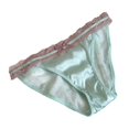 thumbnail image 1 of Puliio Lace Sheer Mesh Underwear for Women Bow Decor Low Rise Bikini Sexy Satin Briefs Panties, 1 of 3