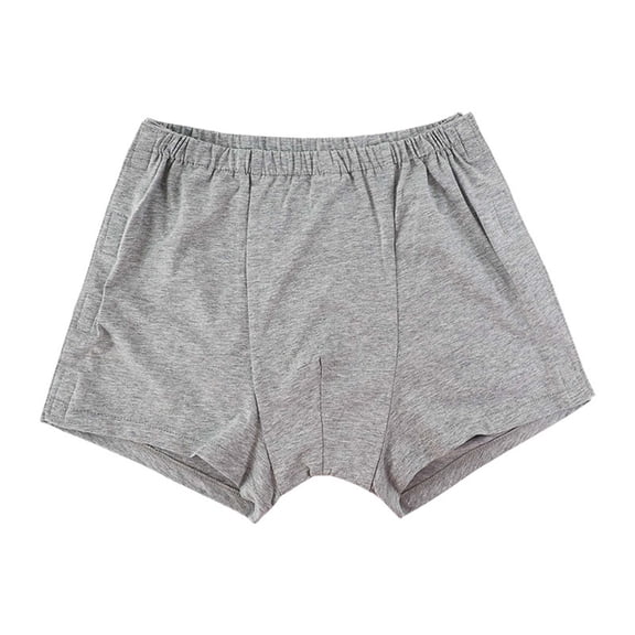 Puliio Men'S Easy On/Off Postoperative Shorts Fracture Rehabilitation Care For Bedridden & Paralyzed Patients Underpants(Light Gray,M)