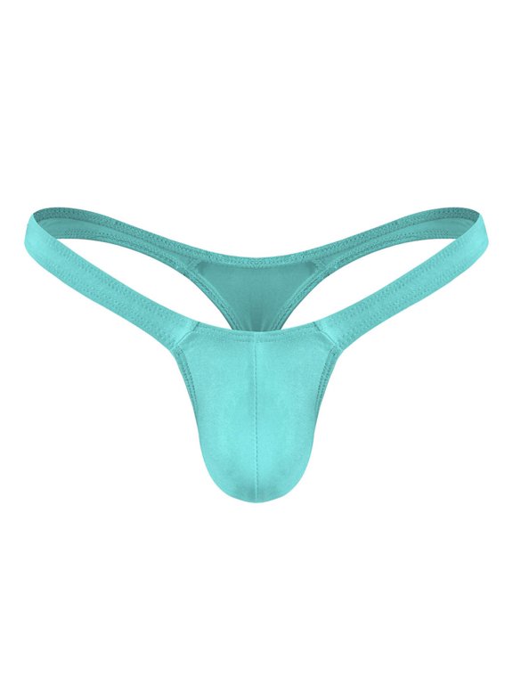 Men's Underwear Solid Color Thong GString Panties Soft Stretchy LowRise Bikini Briefs