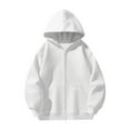 thumbnail image 1 of Puliio Mens Hoodies Long Sleeve Soild Color Sweatshirt Hooded Minimalist Pullover Cardigan Casual Loose European Style Holiday Hoody Zipper Coat Tops, 1 of 2