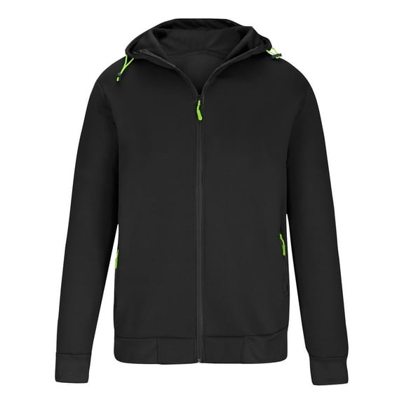 Puliio Mens Hoodies Long Sleeve Solid Color Hooded Sweater Coat With Zipper Pocket In Autumn Winter Sport Casual Hoody Pullover Tops