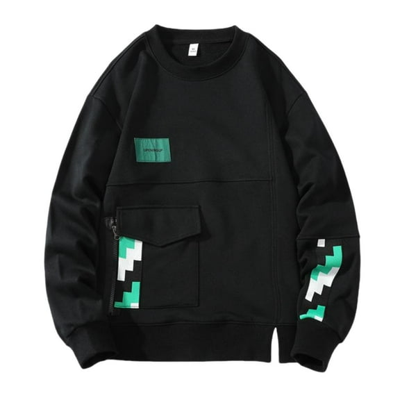 Puliio Mens Hoodless Sweatshirt Crew Neck Long Sleeve Lightweight Breathable Casual Athletic Pullover Top Fasion Everyday Wear And Gym Sport Hoodless Sweatshirts