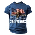thumbnail image 1 of Puliio Mens Usa 250Th Anniversary T-Shirt Celebrating 1776-2026 Patriotic American Flag Graphic Tee 250 Years Together Commemorative Apparel For Men（Blue,XL), 1 of 5