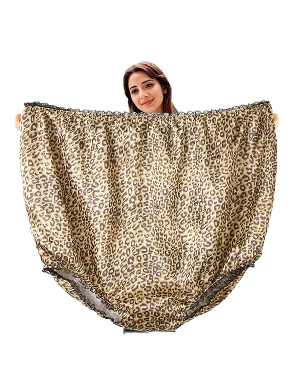 Novelty Funny Oversized Leopard Print Underwear Lace Giant Joke Panties Valentine's Day Gag Present for Women
