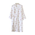 thumbnail image 1 of Puliio Robes For Women Spring Summer Lightweight Open Front Mid Length Kimono Bathrobe Soft Cotton Loungewear Nightgown,Size L, 1 of 3