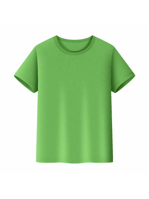 Solid Crew Neck T‑Shirt for Men Short Sleeve Plain Basic Casual Daily Wear Pullover Tops