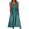 thumbnail image 1 of Puliio Summer Dresses for Women Sleeveless V Neck Floral Print Loose Casual Midi Dress with Pockets, 1 of 4