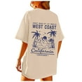 thumbnail image 1 of Puliio T Shirt Beach Oversized Graphic Tees For Women Vintage Baggy Shirts Summer Cotton Vacation Tops, 1 of 6