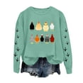 thumbnail image 1 of Puliio Women Graphic Hoodless Sweatshirts Casual Full Sleeve Crewneck Chicken Printed Pullover Sweatshirts Casual Daliy Wear Blouse Top No Hood Sweatshirts, 1 of 4