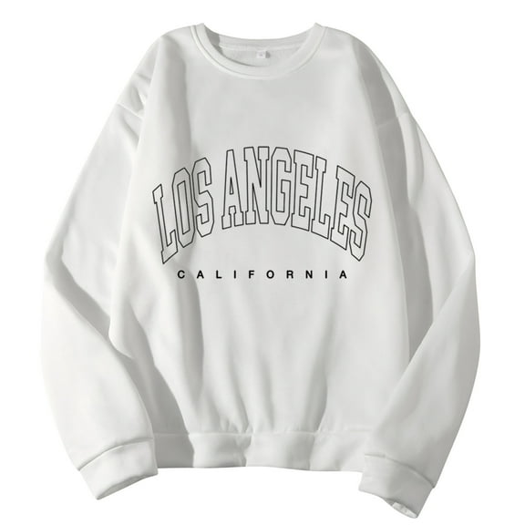 Puliio Women Hoodless Sweatshirts Letter Graphic Print Round Neck Long Sleeve Sweatshirt Tops Unisex Casual Comfortable Pullover Outdoor No Hood Sweatshirt Jacket For Womens Mens