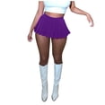 thumbnail image 1 of Puliio Women Mini Pleated Skirt High Waist Stretchy Tennis School Daily Skirt, 1 of 4