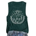 thumbnail image 1 of Puliio Women'S Tank Tops Modern Summer Round Neck Mountain Print Top Fashionable Simple Loose Short Sleeved Vest Suspender, 1 of 2