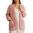 thumbnail image 1 of Puliio Women's Robe Long Sleeve Open Front Kimono Cardigan Shawl Wrap Coat Home Loungewear,Size L, 1 of 9