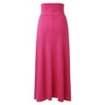 thumbnail image 1 of Puliio Women's High Waist Flowy Maxi Skirt Stretchy Casual Daily Wear Skirts, 1 of 4