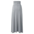 thumbnail image 1 of Puliio Women's High Waist Flowy Maxi Skirt Stretchy Casual Daily Wear Skirts, 1 of 4