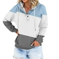 thumbnail image 1 of Puliio Women's Hoodies 3D Geometric Print Casual Long Sleeve Drawstring Sweatshirt Hoody Comfortable Loose Fit Fashion Streetwear Tops Daily Wear Hooded Pullover With Pocket, 1 of 4
