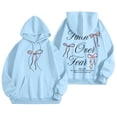 thumbnail image 1 of Puliio Women's Oversized Pullover Hoodie Bow Graphic Print Soft Long Sleeve Pocket Sweatshirt, 1 of 7