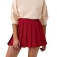 thumbnail image 1 of Puliio Women's Pleated Mini Skirt High Waist A-Line Preppy Casual Skirts, 1 of 3